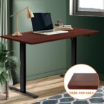Oikiture Standing Desk Table Top Only For Office Computer Desk Walnut 120cm - Image 4