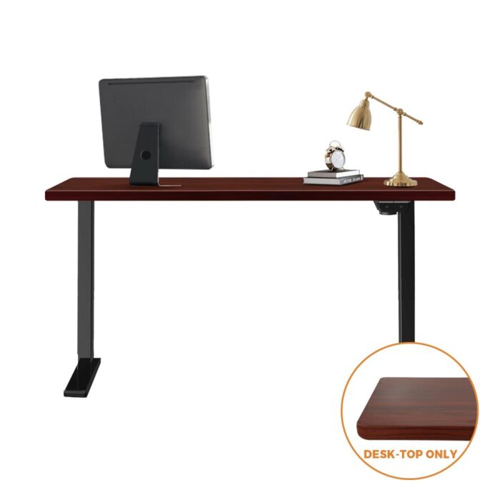 Oikiture Standing Desk Table Top Only For Office Computer Desk Walnut 120cm - Image 3