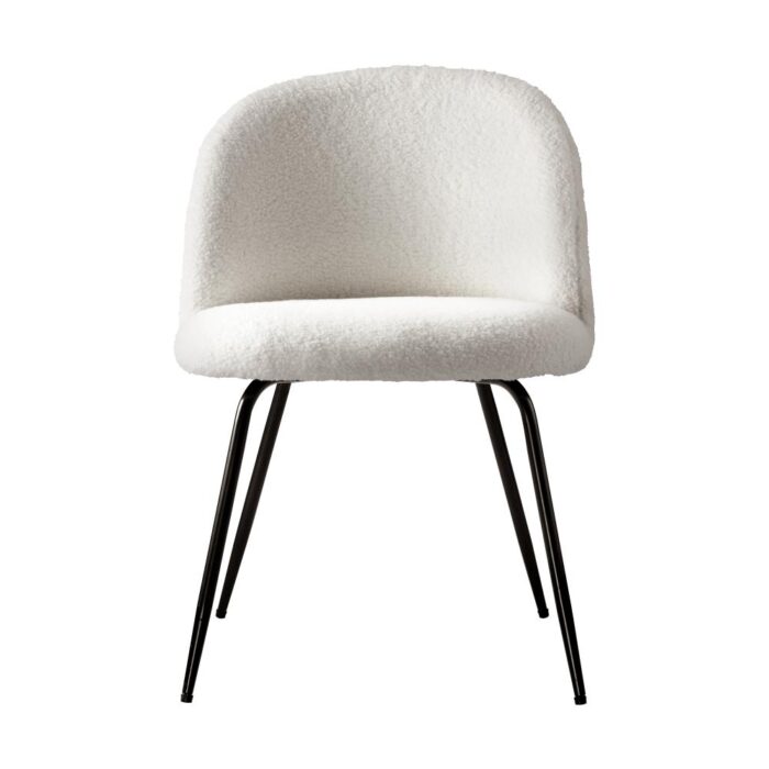 Oikiture Dining Chairs Accent Chair Armchair Kitchen Upholstered Exclusive White - Image 6