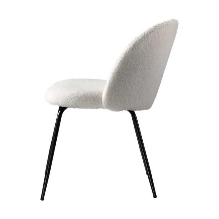 Oikiture Dining Chairs Accent Chair Armchair Kitchen Upholstered Exclusive White - Image 5