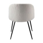 Oikiture Dining Chairs Accent Chair Armchair Kitchen Upholstered Exclusive White - Image 2