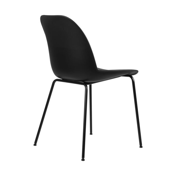 Oikiture Dining Chairs Kitchen Chair Exclusive Lounge Room Metal Plastic Blackx2 - Image 3