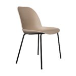 Oikiture Dining Chairs Kitchen Chair Exclusive Lounge Room Metal Plastic Brownx2 - Image 5