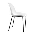 Oikiture Dining Chairs Kitchen Chair Exclusive Lounge Room Metal Plastic Whitex2 - Image 4