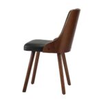 Oikiture Wooden Dining Chairs Padded Seat x2 Black - Image 5