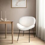Oikiture Armchair Dining Chair Accent Chairs Tub Armchairs Exclusive White - Image 3