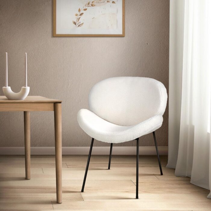 Oikiture Armchair Dining Chair Accent Chairs Tub Armchairs Exclusive White - Image 3