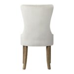 Oikiture Velert Dining Chair with French Tufted X2 Beige - Image 4