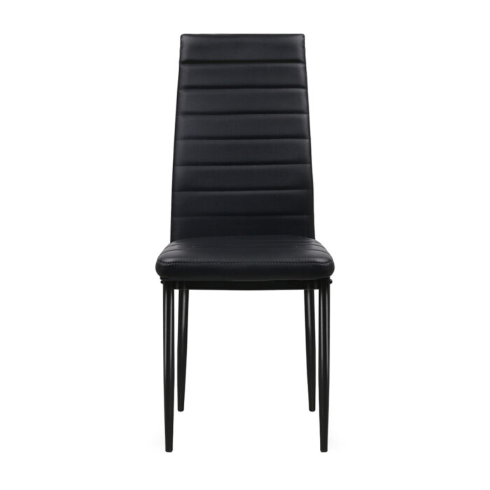 Artiss Dining Chairs Black PU Leather Set of 4 Astra - Image 3