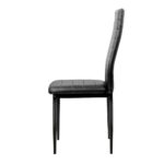 Artiss Dining Chairs Black PU Leather Set of 4 Astra - Image 4