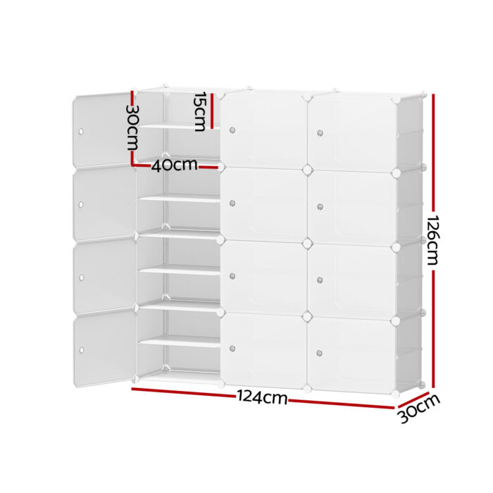 Artiss Large Capacity White Shoe Cabinet Eco-Friendly Storage Solution (White) - Image 2
