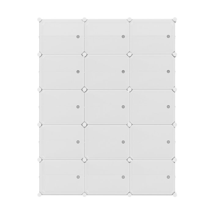 Artiss Shoe Cabinet DIY Shoe Box White Cube Portable Organiser Storage Stand - Image 3
