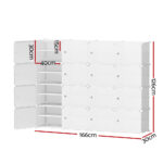 Artiss DIY Shoe Cabinet Shoe Box White Storage Cube Portable Organiser Stand - Image 2