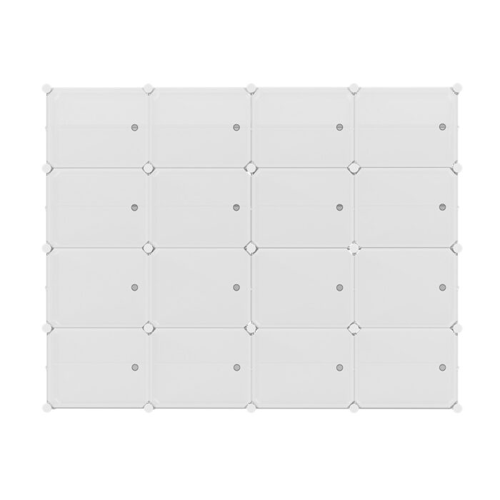 Artiss DIY Shoe Cabinet Shoe Box White Storage Cube Portable Organiser Stand - Image 3