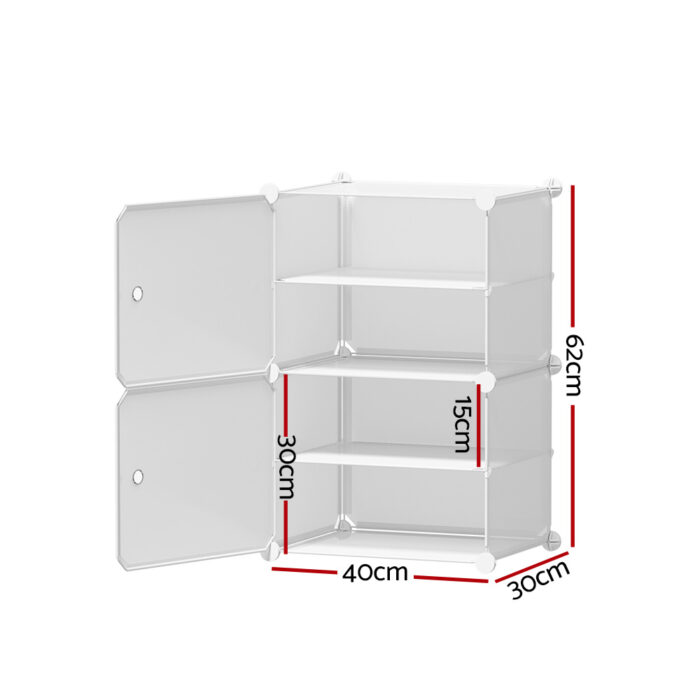 Artiss White Shoe Cabinet Eco-Friendly Storage Organizer - Image 2