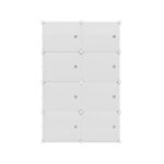Artiss Shoe Cabinet DIY Storage Cube Shoe Box White Portable Organiser Stand - Image 3
