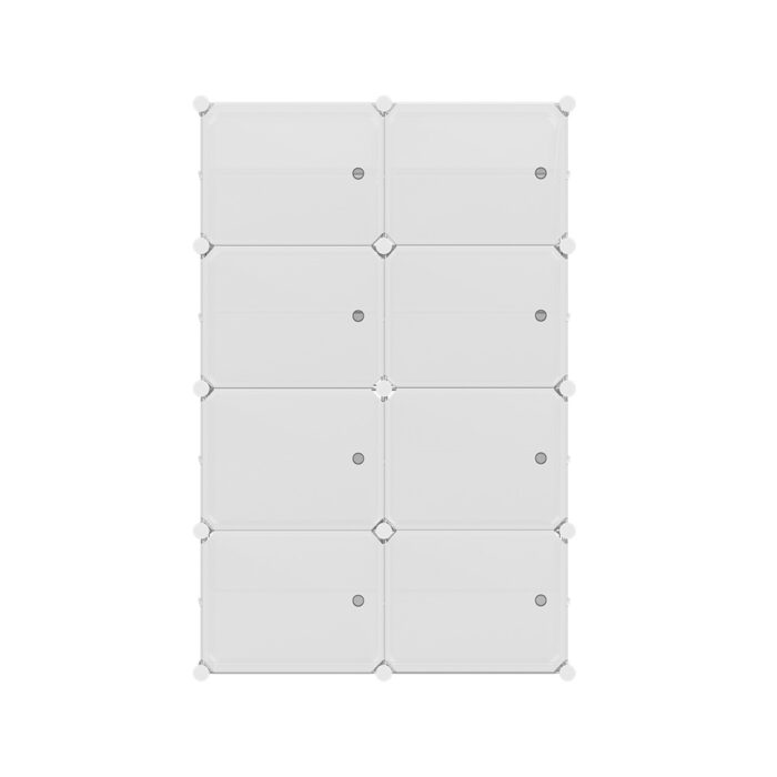 Artiss Shoe Cabinet DIY Storage Cube Shoe Box White Portable Organiser Stand - Image 3