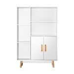 Oikiture Bookshelf Display Shelf Storage Cabinet Bookcase Stand Organiser White