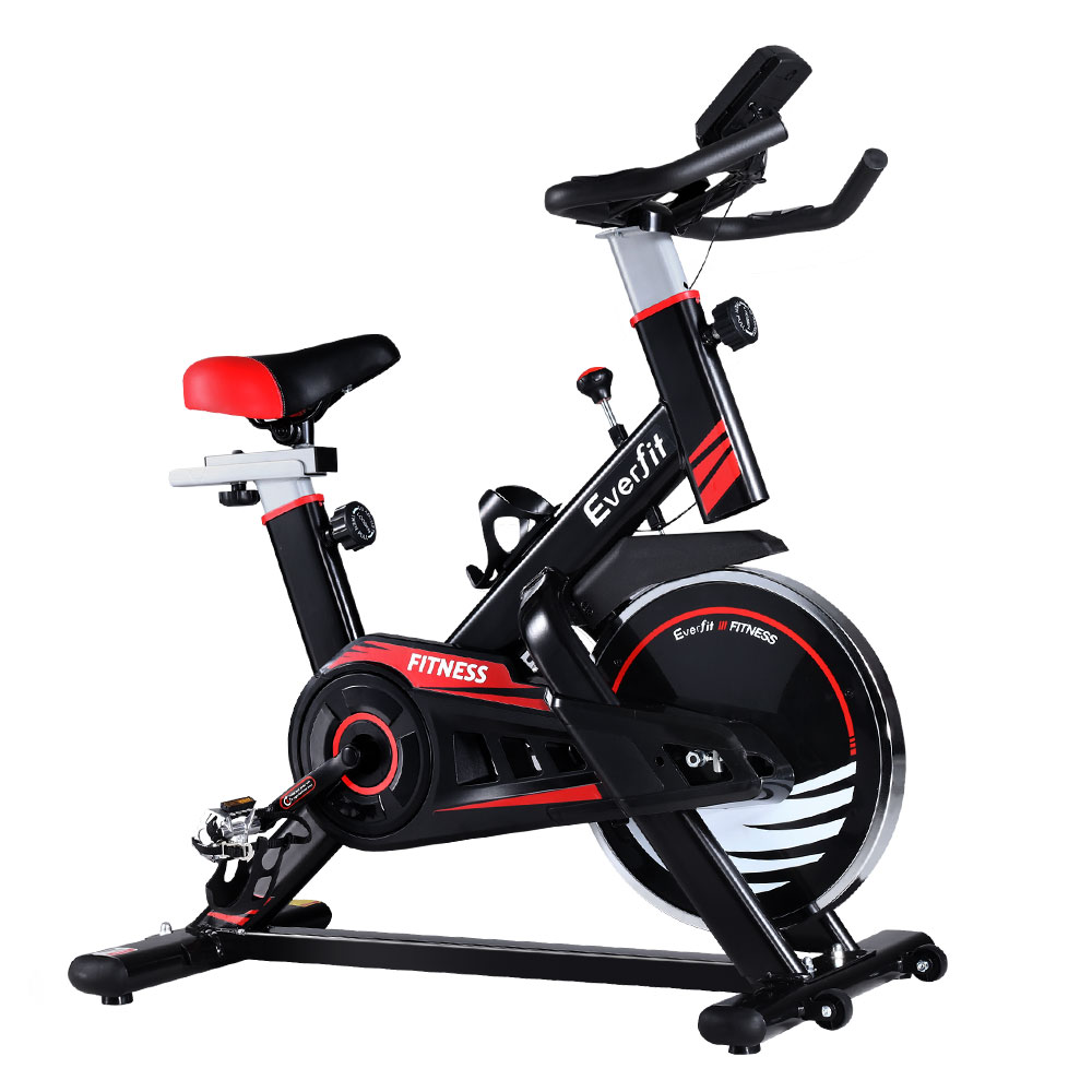 EB-E-SPIN-03-BK-18505-00 Everfit Spin Exercise Bike Fitness Commercial Home Workout Gym Equipment Black - Image 1