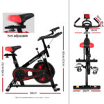 Everfit Spin Exercise Bike Cycling Fitness Commercial Home Workout Gym Equipment Black - Image 2