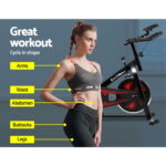 Everfit Spin Exercise Bike Cycling Fitness Commercial Home Workout Gym Equipment Black - Image 4