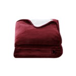Giselle Electric Throw Rug Heated Blanket Washable Snuggle Flannel Winter Red - Image 4