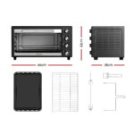 Devanti 60L Convection Oven Electric Fryer Ovens 2000W - Image 2