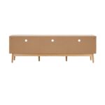 Oikiture TV Cabinet Entertainment Unit Stand Rattan Drawers Furniture 160CM - Image 4