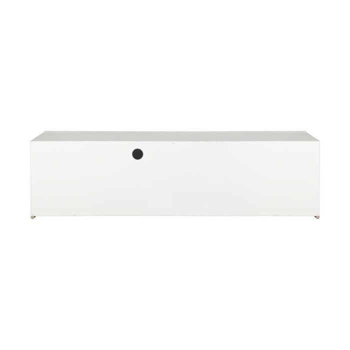 Oikiture TV Cabinet RGB LED Gloss 130cm White - Image 5