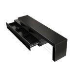 Oikiture TV Cabinet RGB LED Gloss Black 220cm - Image 6