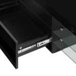 Oikiture TV Cabinet RGB LED Gloss Black 220cm - Image 5