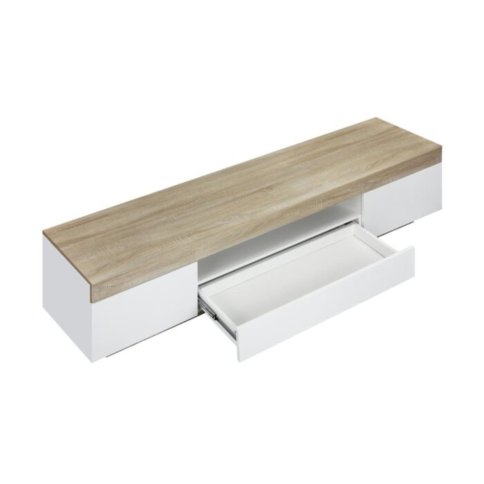 Oikiture TV Cabinet Entertainment Unit RGB LED 180cm - Image 2
