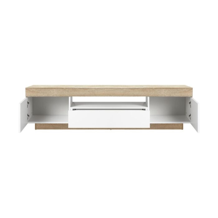 Oikiture TV Cabinet Entertainment Unit RGB LED 180cm - Image 5