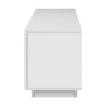 Oikiture TV Cabinet Gloss RGB LED White 180CM - Image 2