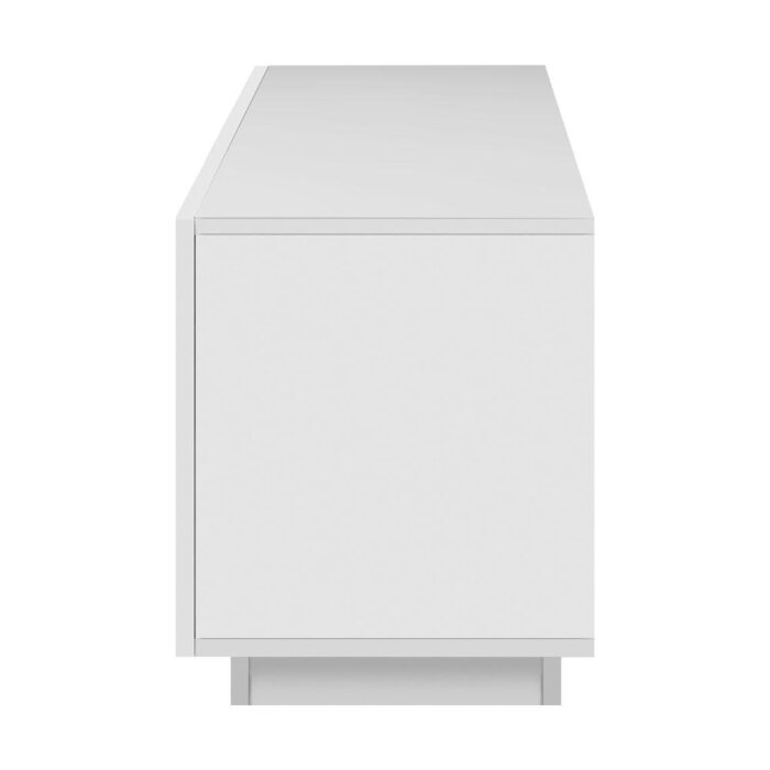 Oikiture TV Cabinet Gloss RGB LED White 180CM - Image 2