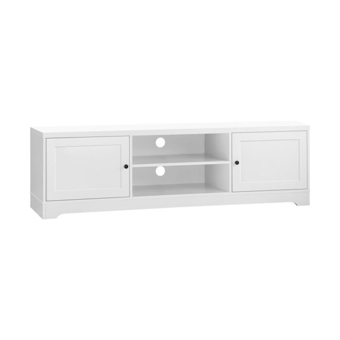 Oikiture TV Cabinet Entertainment Unit 160CM White - Image 2