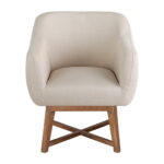 Artiss Fabric Tub Lounge Armchair - Beige - Image 3