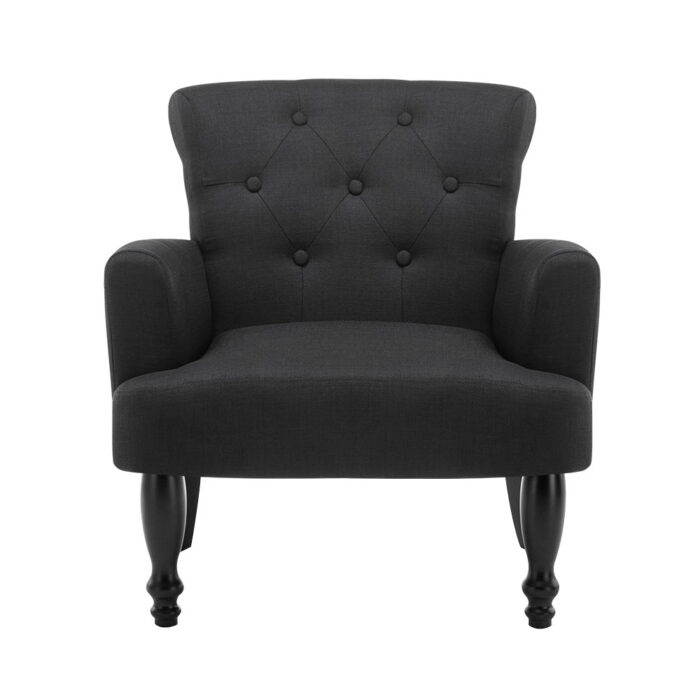 Artiss Armchair Wingback Charcoal Lothair - Image 3