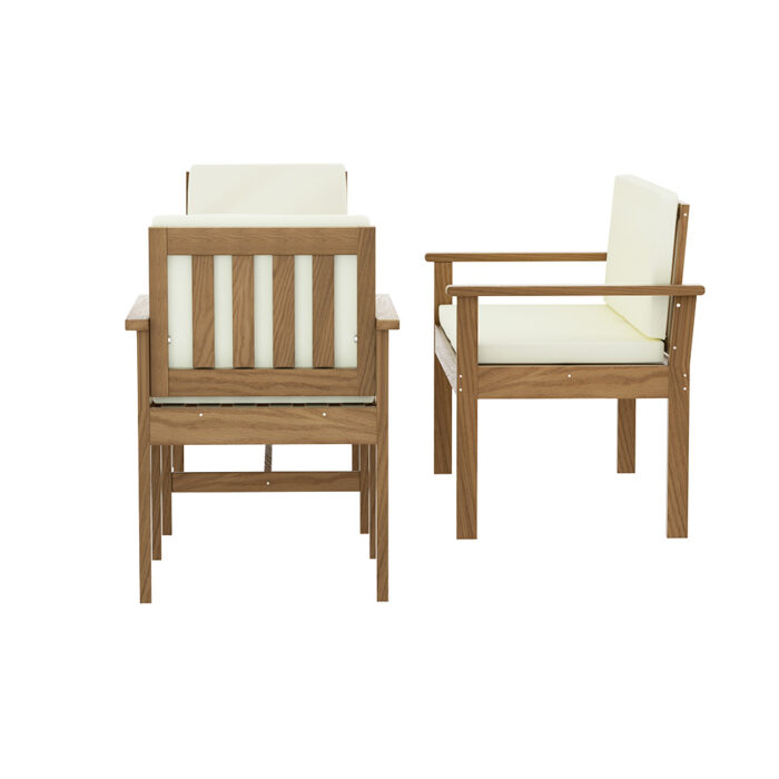 Gardeon 4-Piece Outdoor Sofa Set Wooden Couch Lounge Setting - Image 4