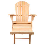 Gardeon Adirondack Outdoor Chairs Wooden Sun Lounge Patio Furniture Garden Natural - Image 3