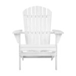 Gardeon Adirondack Outdoor Chairs Wooden Foldable Beach Chair Patio Furniture White - Image 3