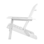 Gardeon Adirondack Outdoor Chairs Wooden Foldable Beach Chair Patio Furniture White - Image 4