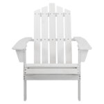 Gardeon Adirondack Outdoor Chairs Wooden Beach Chair Patio Furniture Garden White - Image 3