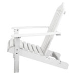 Gardeon Adirondack Outdoor Chairs Wooden Beach Chair Patio Furniture Garden White - Image 4