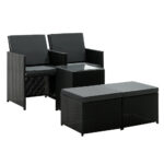 Gardeon Recliner Chairs Sun Lounge Wicker Lounger Outdoor Furniture Patio Sofa - Image 3