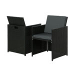 Gardeon Recliner Chairs Sun Lounge Wicker Lounger Outdoor Furniture Patio Sofa - Image 4