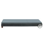 Gardeon Sun Lounge Wicker Lounger Outdoor Furniture Day Bed Wheels Patio Black - Image 4