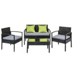 Gardeon Outdoor Sofa Set Wicker Lounge Setting Table and Chairs Patio Furniture - Image 3