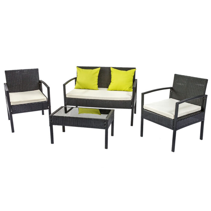 Gardeon Outdoor Sofa Set Wicker Lounge Setting Table and Chairs Patio Furniture - Image 4