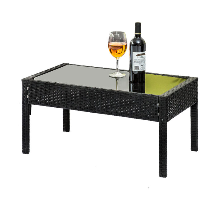 Gardeon Outdoor Sofa Set Wicker Lounge Setting Table and Chairs Storage Cover - Image 3